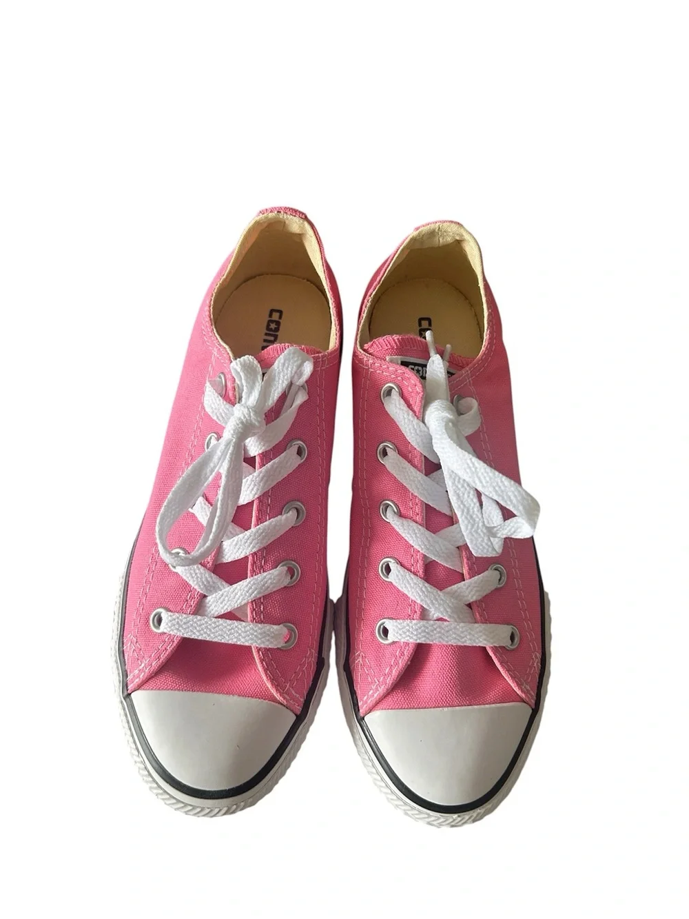 Converse Pink Low-Top Canvas Sneakers Style 3J238 Size 1.5 Youth 20 CM
